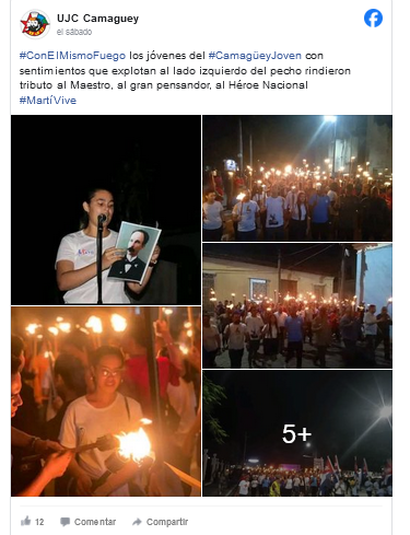 Screenshot 2024 01 29 at 08 32 48 Reedita juventud camagüeyana histórica Marcha de las Antorchas dedicada a José Martí Fotos y Posts