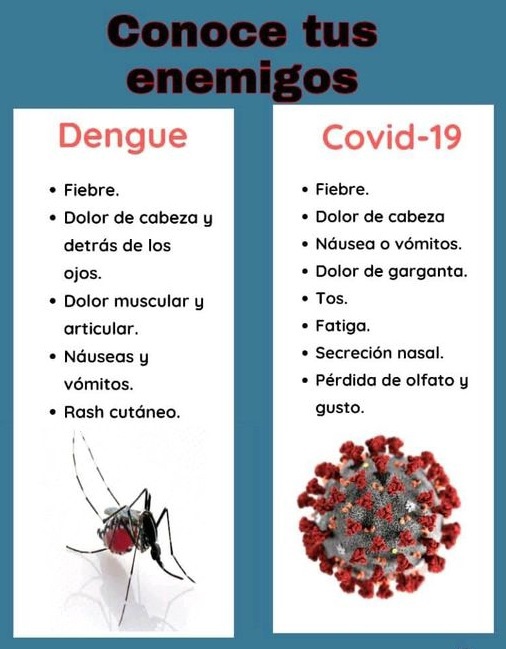 Diferencias entre el Dengue y la COVID19